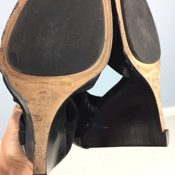 BCBGMaxazria Black Cage Wedge Heel Bootie Samira 6 - Picture 6 of 6